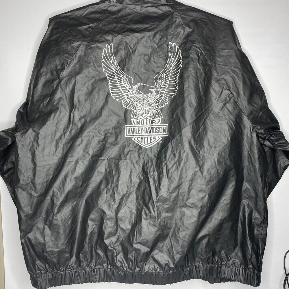Harley-Davidson Men's Rain Jacket PVC Nylon‎ Windbreaker Only Size XL